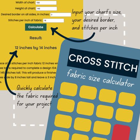 Kayla’s Counted Cross Stitch Fabric Size Calculator | Jo's Country Junction Cross Stitch Calculator, Stitch Fabric, Work Opportunities, Cross Stitch Fabric, Always Learning, Guest Post, Cross Stitch Chart, Crafty Things, Counted Cross Stitch