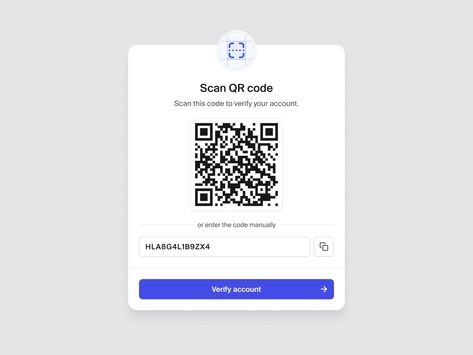 QR code modal — Untitled UI designed by Jordan Hughes®. Connect with them on Dribbble; the global community for designers and creative professionals. Qr Code App, Qr Code Design, App Design Layout, Card Ui, Coding Apps, Useful Things, Ui Components, Mobile Ui Design, Ui Elements