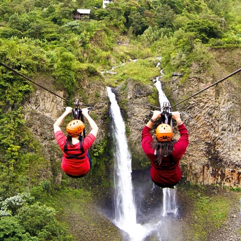 Extreme sports in Baños, Ecuador Snowboard Girl, Extreme Adventure, Base Jumping, Sports Aesthetic, Adventure Bucket List, Adventure Sports, Bicycle Design, Planning A Trip, Cycling Women