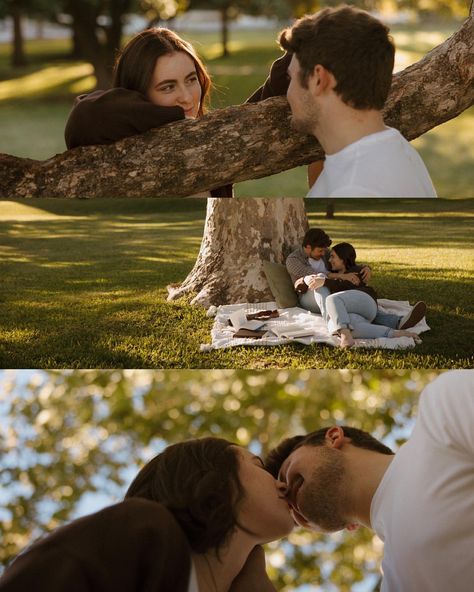 Couples photoshoot in the park Engagement photoshoot Outdoor engagement photoshoot Photoshoot In The Park, Prewedding Photography Casual, Engagement Photos Park, Picnic Engagement Photos, Prenup Photos Ideas, Prewedding Outdoor, Candid Engagement Photos, Photoshoot Outdoor, Cute Engagement Photos