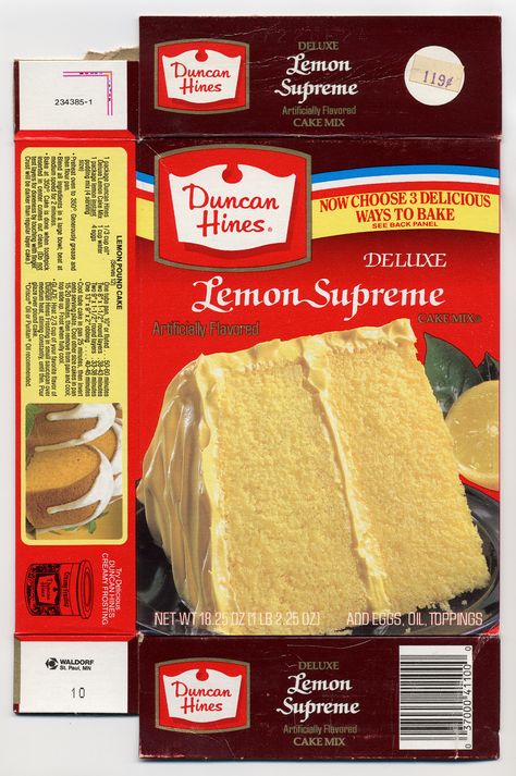 https://flic.kr/p/7FNwsY | Duncan Hines Lemon Supreme Cake Mix, 1986 Lemon Supreme Cake, Duncan Hines Cake, Box Cakes, Boxed Cake Mixes Recipes, Sour Cream Pound Cake, Boxed Cake, Cake Mixes, Lemon Cake Mixes, Duncan Hines