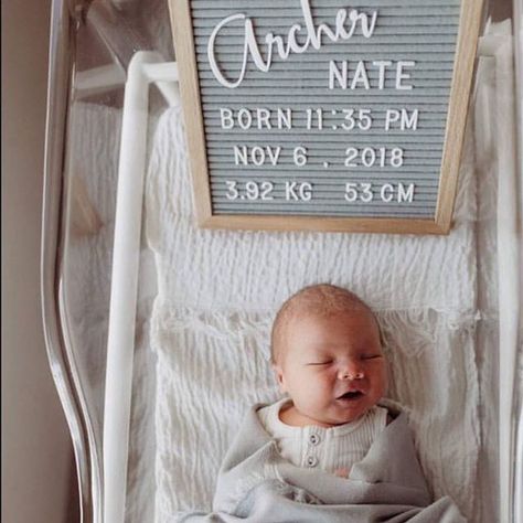 Newborn Hospital Pictures, Kids Inspo, Hospital Pictures, Baby Boy Announcement, Newborn Hospital, Nursery Inspo, Newborn Shoot, Baby Girl Names, Wooden Decor