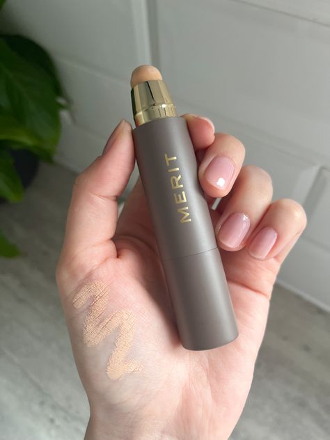 Merit Beauty Review: Perfecting Complexion Stick + Flush Balm - The Summer Study Merit Concealer Stick, Merit Beauty Complexion Stick, Merit Foundation Stick, Merit Complexion Stick, Merit Concealer, Merit Flush Balm, Jules Makeup, Cream Makeup Products, Realistic Makeup