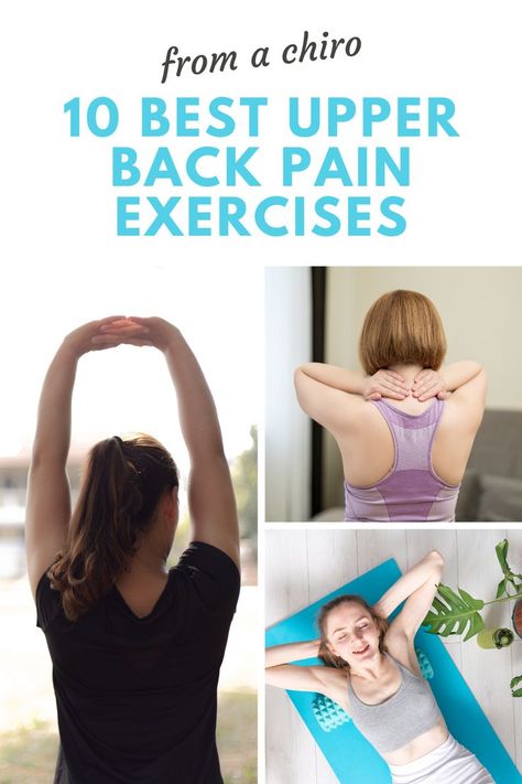 woman with upper back pain doing exercises Yoga For Upper Back Pain, Back Stretches For Pain Upper, Trapezius Workout Women, Upper Back Stretches For Pain, Stretches For Upper Back Pain, Exercises For Upper Back Pain, Stretch Upper Back, Mid Back Stretches, Stretches For Women