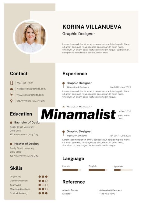 Professional Minamalist Resume Template Minimalist Resume Template, Resume Template Examples, Minimalist Resume, Professional Resume Template, Resume Builder, Downloadable Resume Template, Job Seekers, Creative Resume Templates, Resume Template Professional