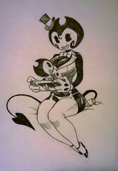 Hollow Art, Anime Maid, Edgy Wallpaper, Scary Art, Bendy And The Ink Machine, Pin Up Art, Drawing Base, Art Reference Photos, Cute Anime Character