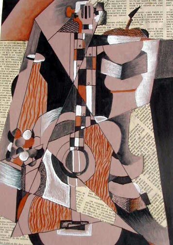 Cubism  Collage Picasso Cubism, High School Art Lessons, High School Art Projects, Art Musical, Cubist Art, Cubism Art, Art Students, Picasso Art, School Art Projects