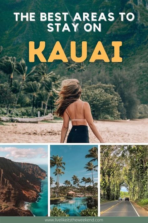 Not sure where to stay in Kauai and what section of the island is best for your trip? This thorough guide will answer all your top questions to help you decide between the best hotels in Kauai and the best vacation rentals in Kauai. | best airbnbs in Kauai | where to stay in kauai hawaii | where to stay north shore kauai | where to stay kauai | kauai hawaii where to stay | best places to stay in kauai hawaii | best hotels in kauai hawaii | kauai hotels beach resorts Best Places To Stay In Kauai, Where To Stay In Kauai Hawaii, Hawaii Thanksgiving, Hawaii In February, North Shore Kauai, Kauai Hotels, Princeville Kauai, Hawaii Living, Hawaii Trip Planning