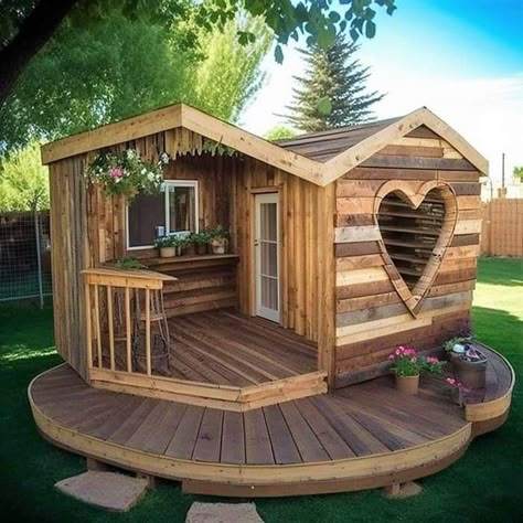 Backyard Cabin, Pallet House, Cool Tree Houses, Backyard Studio, Patio Designs, Tiny House Cabin, Outdoor Decor Backyard, Whimsical Garden, Tiny House Living