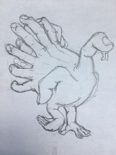 Hand Turkey, Turkey Drawing, Drawing Hands, Drawing Faces, Cat Air, Cool Art Drawings, Sketchbook Art Inspiration, Doodle Drawings, Art Inspiration Drawing