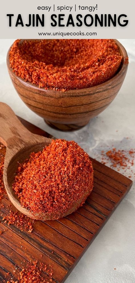 Tajin Spice Recipe, Mexican Tajin Recipes, Homemade Tajin Seasoning, Unique Seasoning Blends, List Of Seasonings, Mexican Spice Mix Recipe, Diy Tajin Seasoning, Sunshine Seasoning Recipe, Tajin Seasoning Recipe