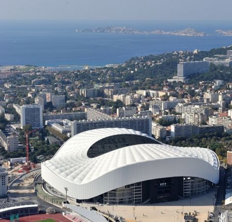 ORANGE Velodrome de Marseille | Karmar Velodrome Marseille, Orange Things, Football Stadium, Uv Mapping, Football Stadiums, Private Sector, Construction Company, Cloud Gate, The Locals