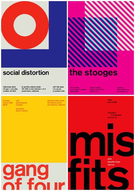 Supergraphics Design, Swiss Grid, Swiss Modernism, Mike Joyce, Grid Poster, International Typographic Style, Layout Web, Gfx Design, Rock Band Posters