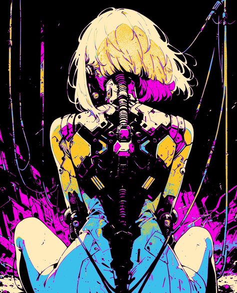 #anime #cyberpunk #art Anime Cover Art, Dark Cyberpunk, Punk Anime, Cybergoth Anime, Anime Cover, Cyberpunk Aesthetic, Cover Art Design, Artist Aesthetic, Cyberpunk Style