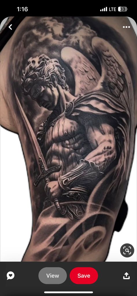 Guardian Tattoo, Angel Warrior Tattoo, Archangel Michael Tattoo, St Michael Tattoo, Guardian Angel Tattoo, Archangel Tattoo, Pirate Tattoo, Angel Gabriel, Bicep Tattoo