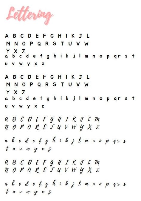 Aesthetic Notes Handwriting Alphabet, Letter Fonts Alphabet Aesthetic, Aesthetic Fonts For Notes, Cute Fonts Handwriting Alphabet, Aesthetic Notes Fonts, Letters Alphabet Aesthetic, Aesthetic Writing Font Alphabet, Lettering Aesthetic Alphabet, Alphabets Aesthetic