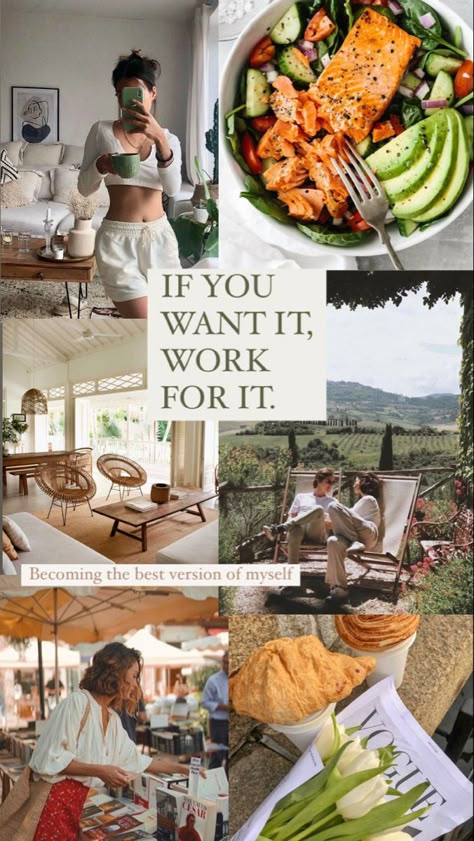 My Dream Lifestyle, Smoothie Vision Board, Vision Board Collage, Fitness Vision Board, Board Wallpaper, Vision Board Wallpaper, Healthy Inspiration, Vision Board Pictures, Dream Vision Board