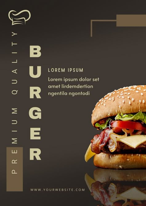 Fast Food Poster Design, Burger Poster Design Burger Poster Design, Mobile Video Editing, Fast Food Poster, Burger Poster, Stationery Design Inspiration, Fast Food Burger, Creative Burger, Graphic Design Video, Food Burger