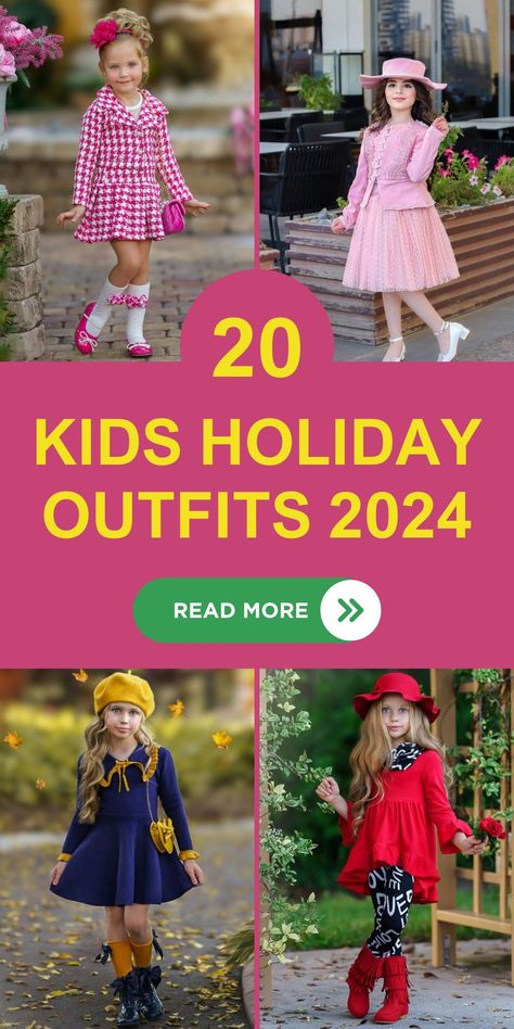 Make your child's holiday season memorable with our sparkle in pink kids holiday outfits 2024. These enchanting dresses and accessories are perfect for girls who love to shine. Ideal for holiday concerts or parties, these outfits are sure to make your little one the star of the show. New Years Outfit Ideas, Kids Holiday Outfits, Boys Winter Clothes, Leather Beret, Sparkle In Pink, Holiday Photoshoot, Checkered Skirt, Kids Holiday, New Years Outfit