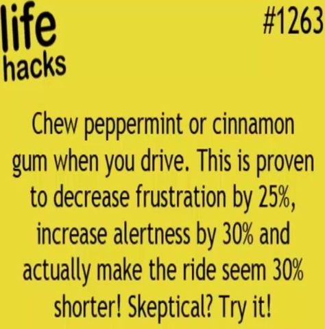 Cinnamon Gum, Autogenic Training, 1000 Lifehacks, Sick Remedies, 1000 Life Hacks, Driving Tips, Monkey Bread, Simple Life Hacks, Diy Life Hacks