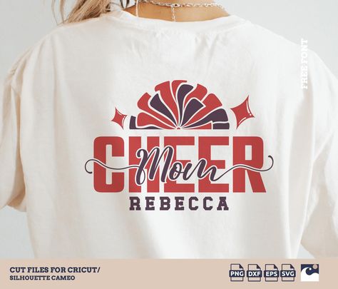 Cheer Designs, Shirt Designs Svg, Cheer Gear, Cheerleading Mom, Pom Pom Girl, Cheer Team, Cut Canvas, Scan And Cut, Mom Svg