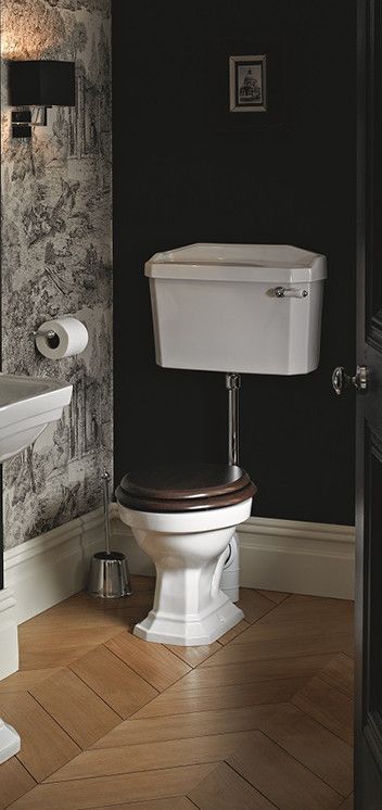 Granley Cloakroom WC | Heritage bathrooms Classic Wc Design, Cloakroom Decor, 1930 Interior Design, Cloakroom Wc, Cloakroom Ideas, Stairs Bathroom, Classical Bathroom, Downstairs Wc, Wc Ideas