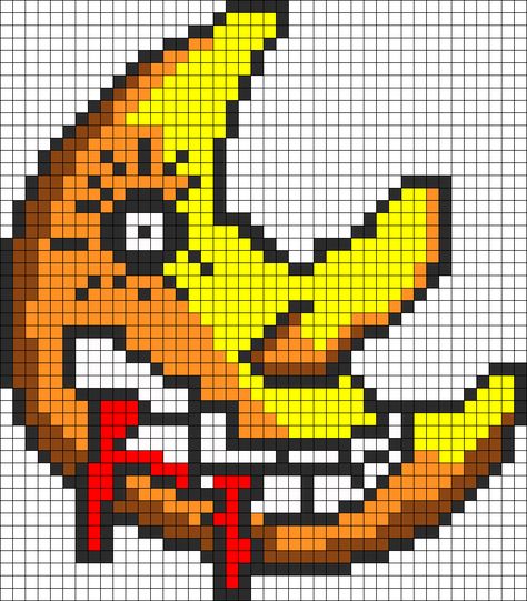 Soul Eater Moon  Perler Bead Pattern / Bead Sprite Pixel Art Hard, Soul Eater Moon, Soul Eater, Perler Bead Patterns, Bead Patterns, Perler Bead, Pixel Art, Minecraft, Moon