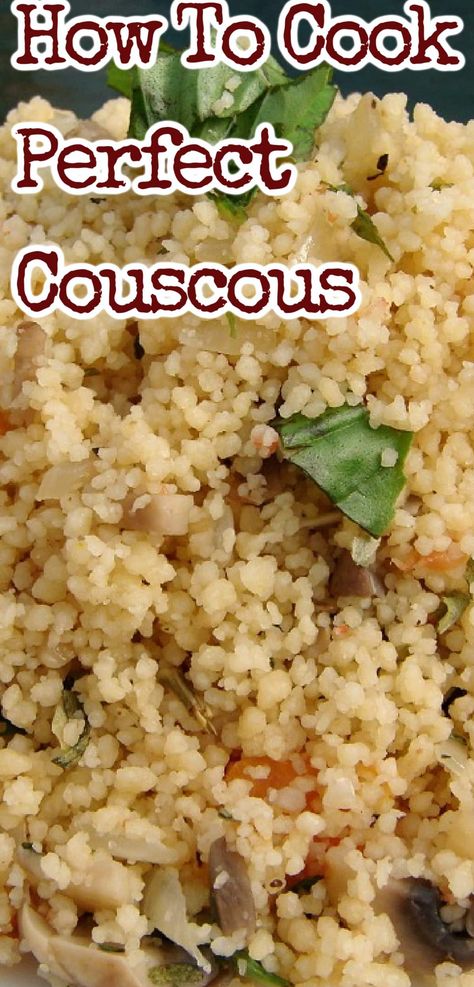 How To Cook Perfect Couscous, tiny steamed balls of durum wheat pasta, simply cooked with fresh ingredients to give it bags of flavor. A perfect Moroccan side dish Moroccan Side Dishes, Making Couscous, Brussels Sprouts Gratin, Moroccan Couscous, Bacon Cauliflower, It Bags, Couscous Recipes, Wheat Pasta, Cauliflower Cheese