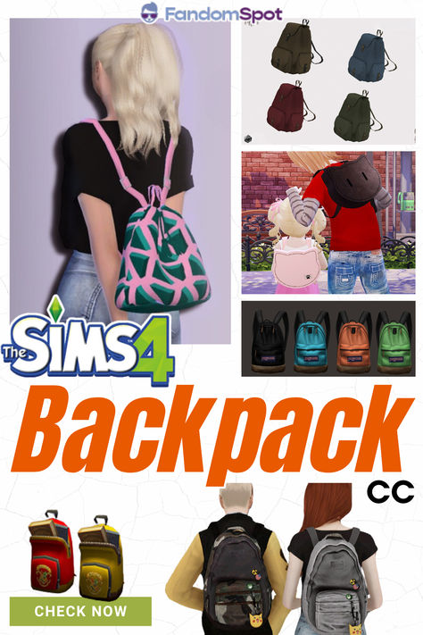 Sims 4 Cc Backpack, Sims 4 Backpack Cc, Sims 4 Male Clothes, Big Backpacks, Male Clothes, Toddler Backpack, Best Sims, Ts4 Cc, The Sims4