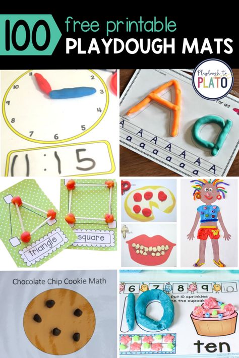 Playdough Printables, Play Doh Activities, Playdoh Mats, Playdough To Plato, Dough Ideas, Fine Motor Activities For Kids, Playdough Activities, Playdough Mats, Science Experiment