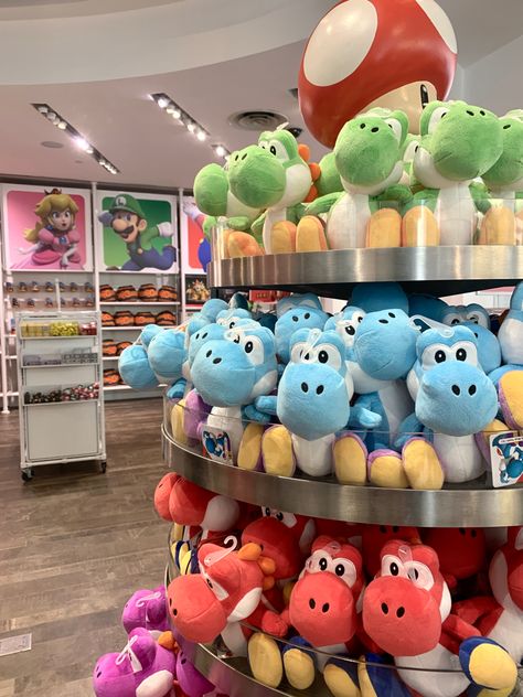 Nintendo Plushies, Yoshi Aesthetic, Yoshi Nintendo, Nintendo Shop, Yoshi Plush, Japan Living, Nintendo Store, Grunge Pictures, Nintendo World