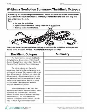 Summary Worksheet, 5th Grade Writing Worksheets, Writing A Summary, Summarize Fiction Anchor Chart, Summary Sentence Starters, Nonfiction Summary Anchor Chart, Non Fiction Summary Anchor Chart, Summary Writing Worksheets, Summarize Nonfiction Text