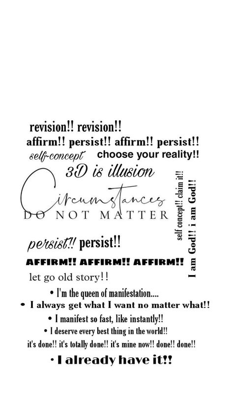 Revision Manifestation, Manifestation Success, Spiritual Psychology, Self Concept, Manifestation Affirmations, I Deserve, New Me, What I Want, Letting Go