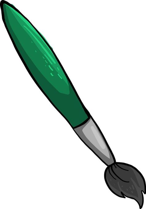 Green paintbrush, illustration, vector on white background Paintbrush Illustration, Idea Generation, Green Lips, Background Background, Background White, Environment Design, Green Paint, Illustration Vector, Paint Brushes