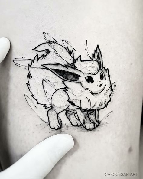 Simple Pokemon Tattoo, Flareon Tattoo, Pokémon Drawings, Evolution Tattoo, Pokemon Project, Pokemon Tattoo, Dragon Sketch, Halloween Tattoos, Black Ink Tattoos