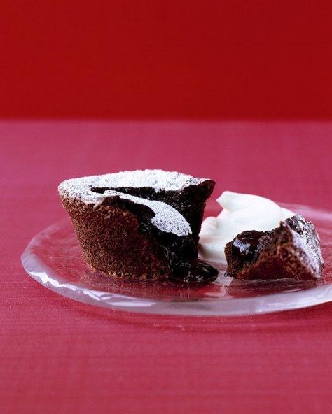 Molten Chocolate Cake Recipe Chocolate Garnishes, Martha Stewart Recipes, Molten Chocolate, Chocolate Lava, Chocolate Lava Cake, Lava Cake, Lava Cakes, Chocolate Cake Recipe, Food Cakes