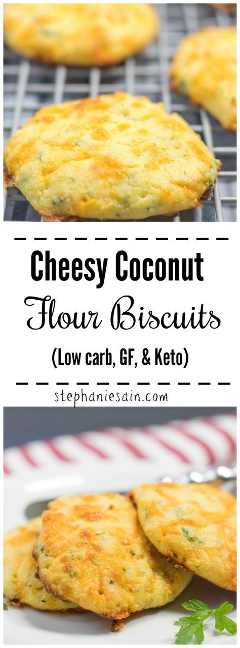 These Coconut Flour Biscuits are loaded with cheese, and garlicky flavor. Great for a side, snacks, breakfast or anytime. A guilt free yummy biscuit that is Low carb, GF, & Keto. Serve them along side any meal or at gatherings. Super easy to make. Coconut Flour Biscuits, Appetizers Vegetarian, Summertime Desserts, Flour Biscuits, Keto Banana Bread, Keto Appetizers, Vegetarian Gluten Free, Best Keto Bread, Recipes Savory