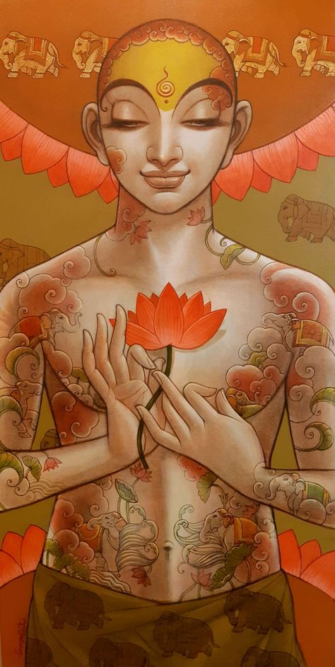 Modern buddha painting