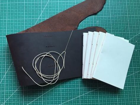 How to Make a Leather Journal, Handmade Leather Journal Tutorial – September Leather Diy Leather Journal How To Make, Leather Journal Closure Ideas, How To Make A Leather Journal, Leather Notebook Diy, Diy Leather Journal Cover, Diy Leather Journal, Making A Journal, Handmade Leather Tote Bag, How To Make Leather