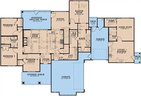 Multi Generational House Plans In Laws, House With Inlaw Suite Floor Plans, Next Gen House Plans, House Plans With In Law Suite One Story, Multigenerational House Plans In Laws, Multi Generational House Plans, Inlaw Suite Addition, Next Gen Homes, Generational Living