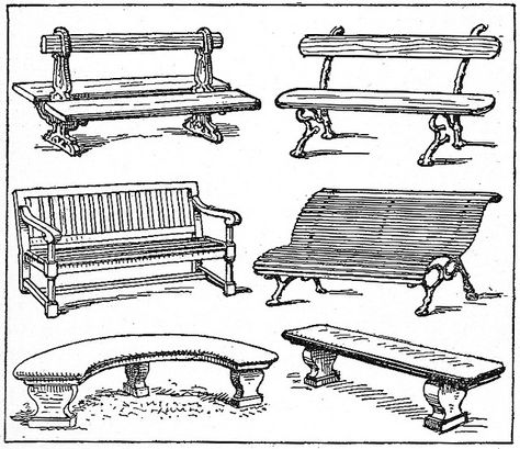 Garden bench / Bancos de jardim | Flickr - Photo Sharing! Bench Drawing, Bench Garden, Architecture Drawing Sketchbooks, Object Drawing, New Garden, Architecture Drawing Art, Perspective Drawing, Poses References, Glass Garden