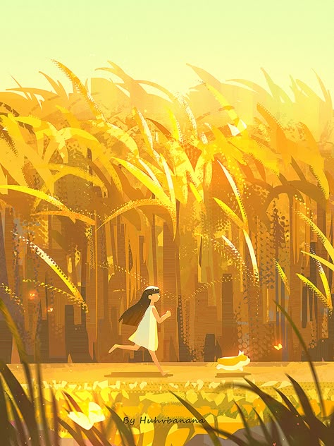 Artist: 比格招HUHV @huhvbanana     Original works background #原创 Digital Painting Tutorials, 2d Animation, Art Memes, Environment Concept Art, Aesthetic Images, Anime Poses Reference, Children's Book Illustration, Anime Poses, Painting Tutorial