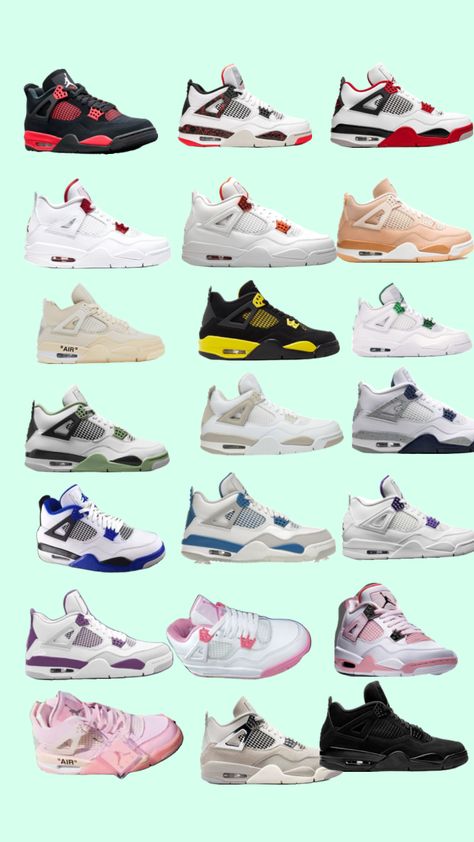 Jordan 4’s Custom Jordan 4s, Cheap Jordan 4, Air Jordan 4 Women, Outfits With Jordan 4s, Jordan Fours, Jordan 4 Outfit Women, Red Bandana Shoes, Jordan 4 Women, Jordan 4 Shoes