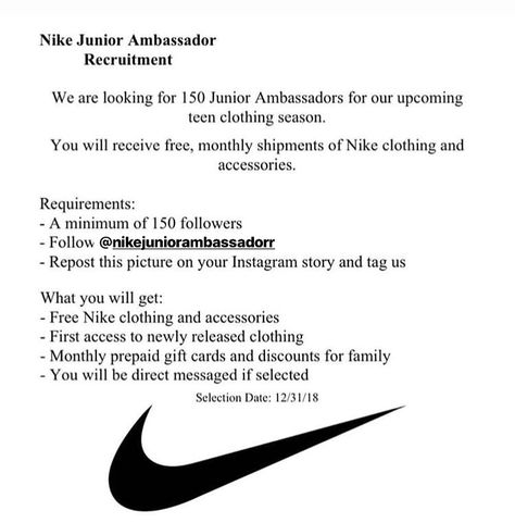 Instagram post by Nike Junior ambassador • Dec 28, 2018 at 6:35am UTC Nike Ambassador, Nike Outfits, Nike Logo, Outfits For Teens, How Can, Instagram Story, Instagram Post, Nike, Instagram Posts