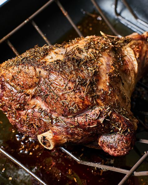 Have you ever roasted a leg of lamb? It may sound intimidating, but the sweet little secret is that leg of lamb is actually one of the easiest, most foolproof cuts of meat to cook. Lamb Roast Recipe, Lamb Leg Recipes, Roast Lamb Leg, Lamb Leg, Leg Of Lamb, Lamb Dishes, Lamb Shanks, Lamb Roast, Chops Recipe