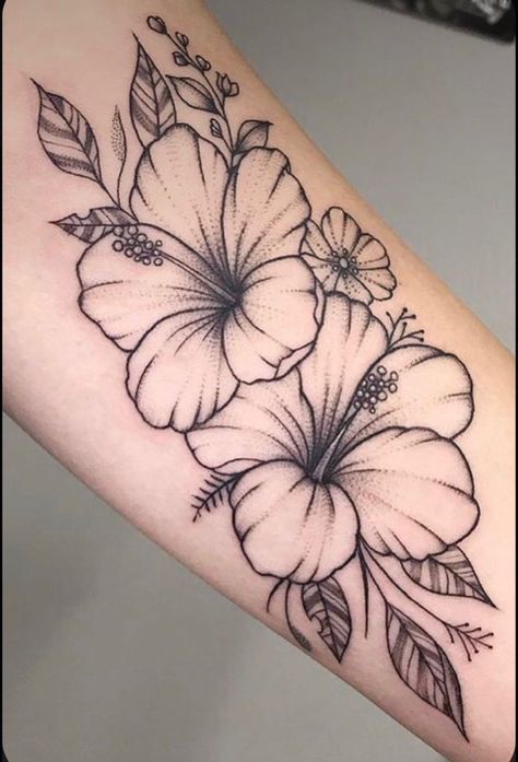 Ladies Tattoo, Feminine Cross Tattoo, Flower Tattoo On Ribs, Cute Foot Tattoos, Hibiscus Flower Tattoos, 42 Tattoo, Tattoo For Boyfriend, Hip Thigh Tattoos, Hibiscus Tattoo