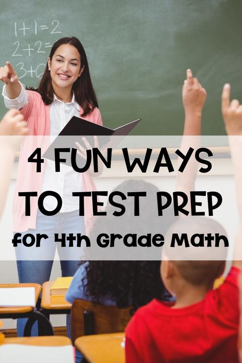 Preparing for End of Year exams can be very stressful for students and teachers too.  The goal is to cover all the topics before the exam while making sure the students feel confident and not overwhelmed.  From the student’s perspective, you want to make the review engaging.  Using the same materials over and over again is tedious for students and can be very stressful if they’re not strong in taking tests.  Trying different types of review will make test prep fun. 4th Grade Math Test, Test Prep Fun, Fourth Grade Writing, Fourth Grade Resources, 4th Grade Math Worksheets, Leadership Activities, Differentiation Math, Maths Exam, School Testing
