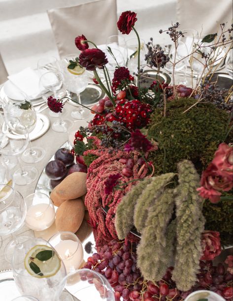 Table Scape, Table Styling, Amaranth, Center Pieces, Table Flowers, Table Style, Wedding Centerpieces, Tablescapes, Candles