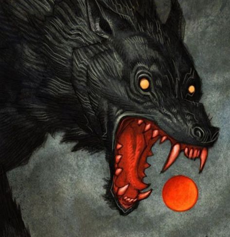 Johan Egerkrans, Fenrir Tattoo, Arte Doodle, Horror Vintage, Werewolf Art, Vampires And Werewolves, Black Wolf, Wolf Art, Art And Illustration