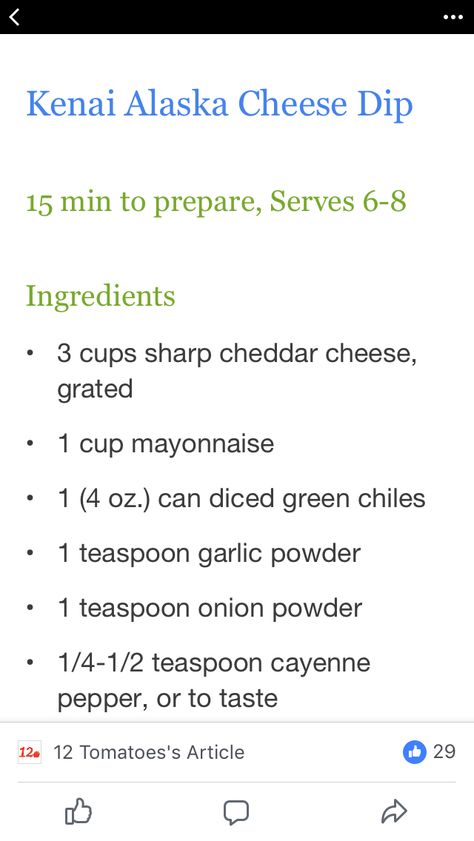 Kenai Cheese Dip, Kenai Dip, Snack Dip, Sharp Cheddar Cheese, Cheese Dip, Cayenne Peppers, 21 Day Fix, Onion Powder, Family Favorites